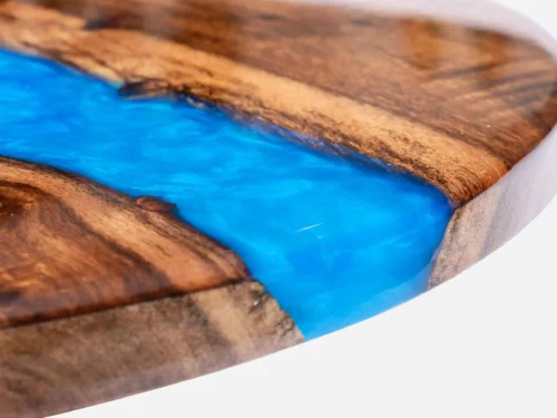 Epoxy bord. Kaffebord. Sengebord.Blue River 40ø Layer 1