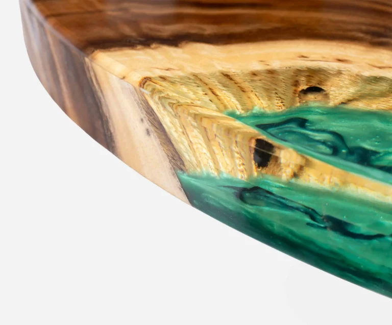 Epoxy bord. Resin bord. Spisebord. Sofabord. Møbel kunst - Jade Green 90øA