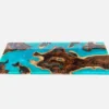 Epoxy bord. Resin bord. Spisebord. Sofabord. Møbel kunst - Turquoise Islandsscape 250x100