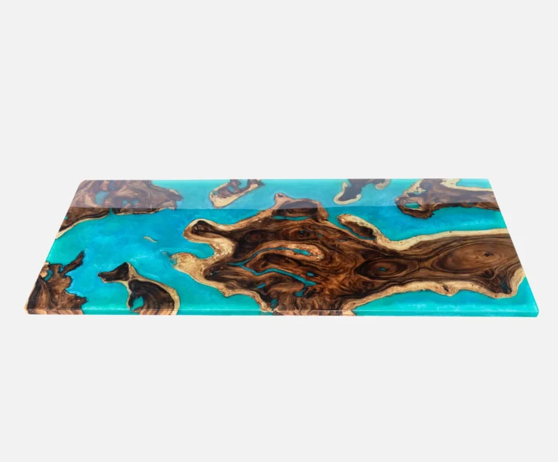 Epoxy bord. Resin bord. Spisebord. Sofabord. Møbel kunst - Turquoise Islandsscape 250x100