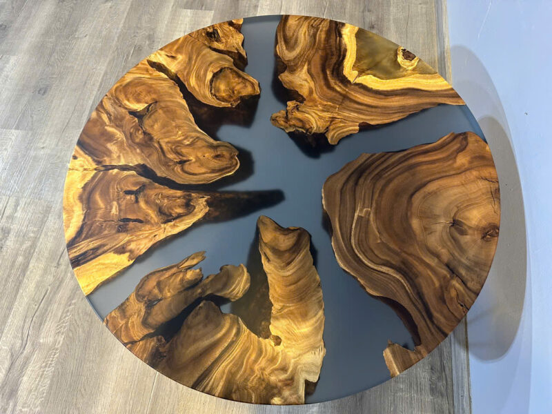 Epoxy sofabord - sort epoxy