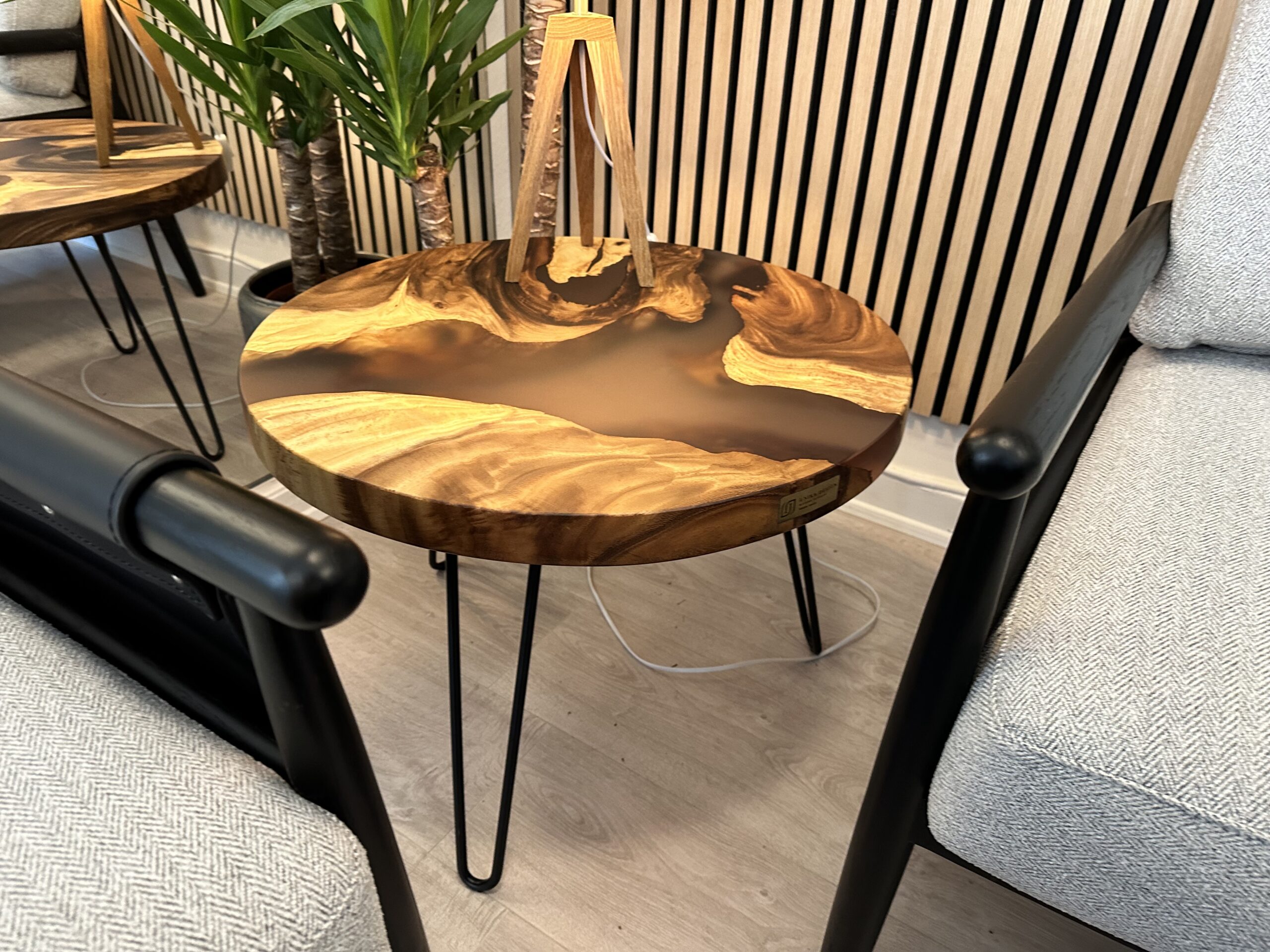 Epoxy sofabord - Beach 60cm