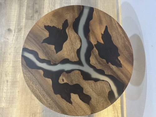 IMG_4812 Large Epoxy sofabord - Transparent grå mat 60cm